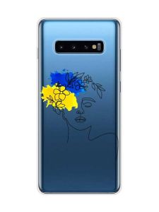 Прозорий чохол на Samsung Galaxy S10 Plus :: Українка Арт (принт 3)