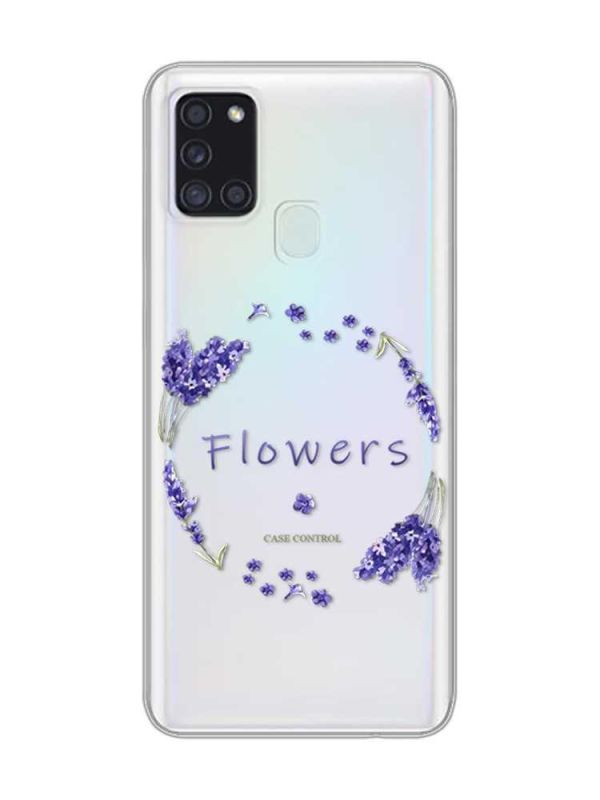 Прозорий чохол на Samsung Galaxy A21s  :: Лавандовий віночок (принт 19)