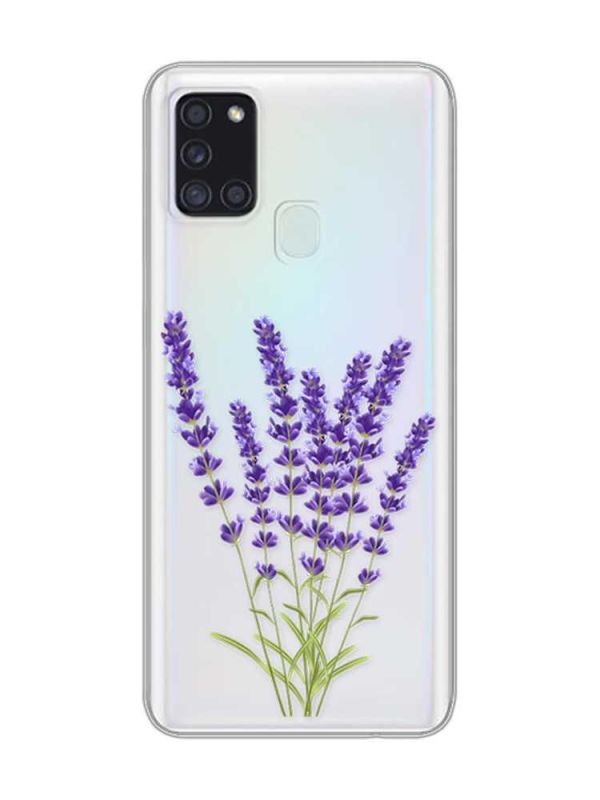 Прозорий чохол на Samsung Galaxy A21s  :: Лаванда (принт 28)