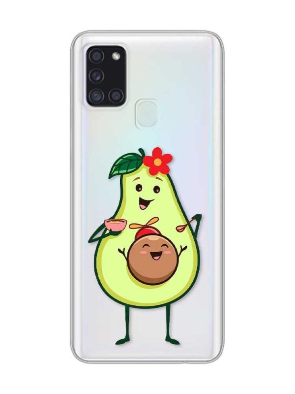 Прозорий чохол на Samsung Galaxy A21s  :: Малюк Авокадо (принт 309)