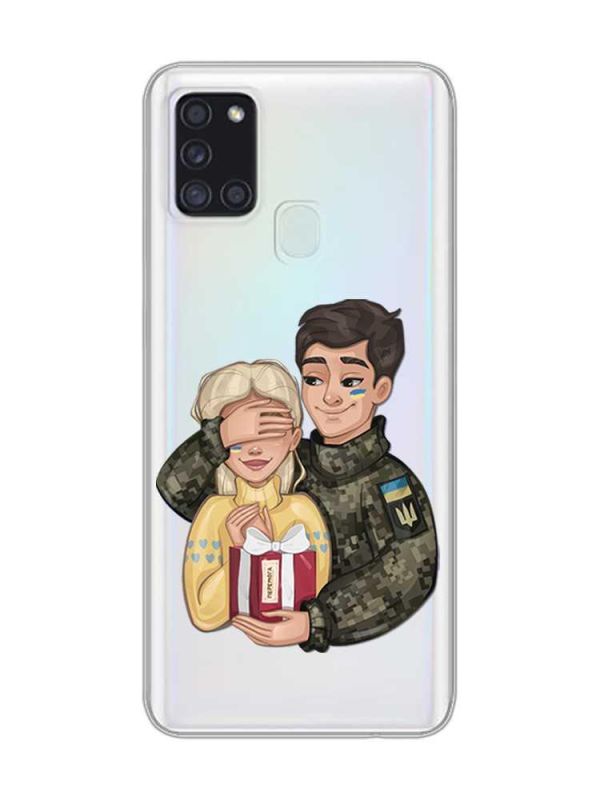 Прозорий чохол на Samsung Galaxy A21s  :: Подарунок Перемога (принт 178)
