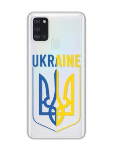 Прозорий чохол на Samsung Galaxy A21s  :: Тризуб (принт 254)