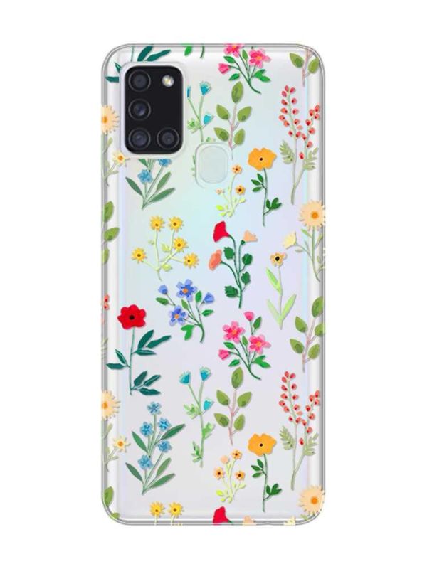 Прозорий чохол на Samsung Galaxy A21s  :: Квітковий фон (принт 269)