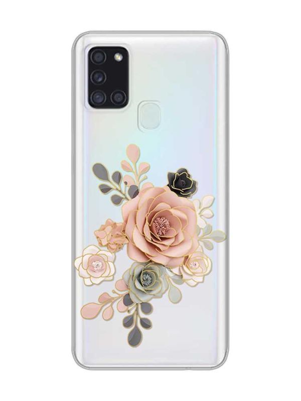 Прозорий чохол на Samsung Galaxy A21s  :: Троянди (принт 275)