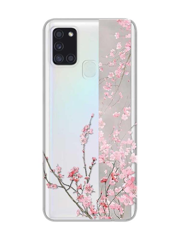 Прозорий чохол на Samsung Galaxy A21s  :: Сакура у цвіті (принт 286)