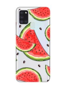 Прозорий чохол на Samsung Galaxy A21s  :: Скибки кавуна (принт 342)