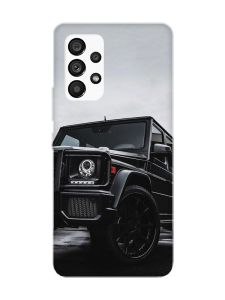 Матовий чохол з червоними боками на Samsung Galaxy A53 4G/5G :: Авто чорне (принт 234)