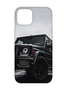 Матовий чохол з червоними боками на Apple iPhone 14 :: Авто чорне (принт 234)