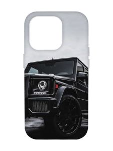 Матовий чохол з червоними боками на Apple iPhone 14 Pro Max :: Авто чорне (принт 234)