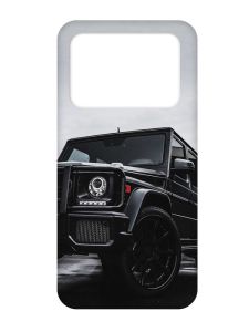 Матовий чохол з рожевими боками на Xiaomi Poco X4 Pro 5G :: Авто чорне (принт 234)