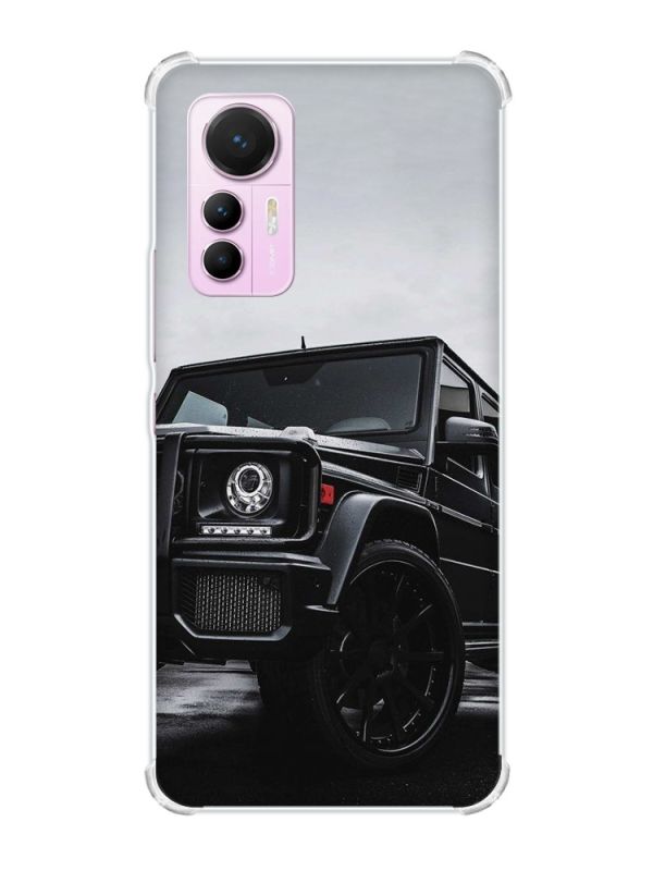 Чохол з потовщеними кутами на Xiaomi 12 Lite :: Авто чорне (принт 234)