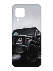 Матовий чохол з чорними боками на Samsung Galaxy M32 / A22 / M22 4G :: Авто чорне (принт 234)