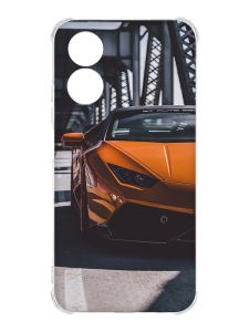 Чохол із потовщеними кутами на Oppo A17 :: Авто помаранчеве (принт 237)