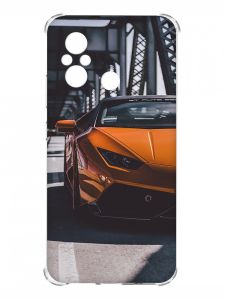 Чохол з потовщеними кутами на Xiaomi Redmi 12C :: Авто помаранчеве (принт 237)
