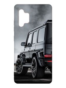 Матовий чохол з червоними боками на Samsung Galaxy A32 :: Авто чорне (принт 235)