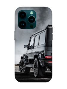 Матовий чохол з червоними боками на Apple iPhone 14 Pro :: Авто чорне (принт 235)