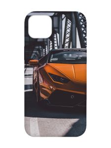 Матовий чохол з чорними боками на Apple iPhone 14 Plus :: Авто помаранчеве (принт 237)