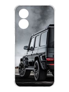 Чохол із потовщеними кутами на Oppo A17 :: Авто чорне (принт 235)