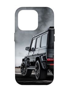 Матовий чохол з бірюзовими боками на Apple iPhone 14 Pro Max :: Авто чорне (принт 235)