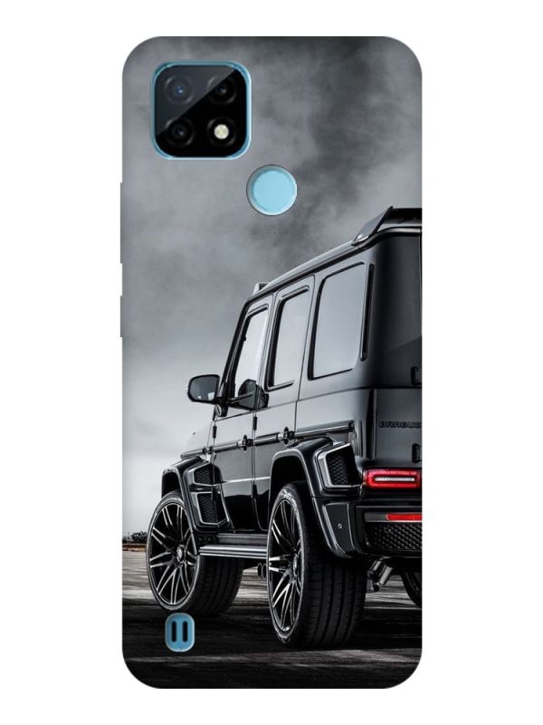 Матовий чохол з чорними боками на Realme C21Y :: Авто чорне (принт 235)