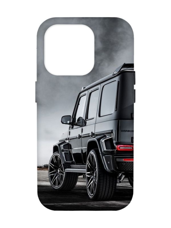 Матовий чохол з чорними боками на Apple iPhone 14 Pro Max :: Авто чорне (принт 235)