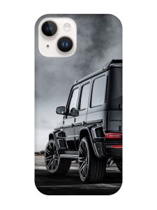 Матовий чохол з чорними боками на Apple iPhone 14 :: Авто чорне (принт 235)