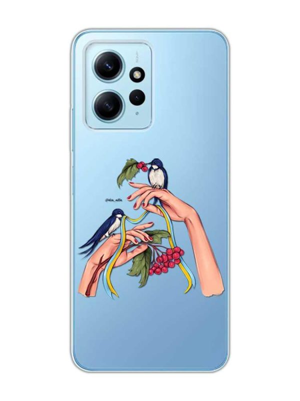 Прозорий чохол на Xiaomi Redmi Note 12 4G :: Ластівки (принт 15)