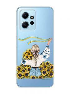 Прозорий чохол на Xiaomi Redmi Note 12 4G :: Дівчина зі стрічкою (принт 25)
