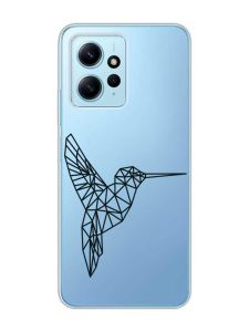 Прозорий чохол на Xiaomi Redmi Note 12 4G :: Колібрі (принт 122)