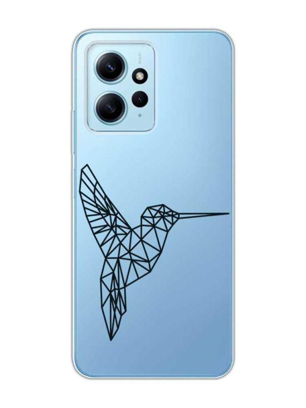 Прозорий чохол на Xiaomi Redmi Note 12 4G :: Колібрі (принт 122)