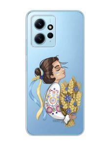 Прозорий чохол на Xiaomi Redmi Note 12 4G :: Українка з колосками (принт 172)