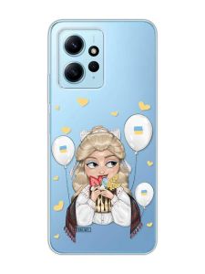 Прозорий чохол на Xiaomi Redmi Note 12 4G :: Українка з солодощами (принт 175)