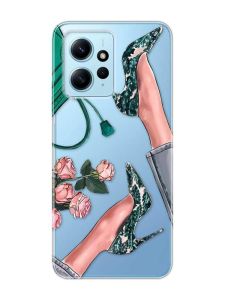 Прозорий чохол на Xiaomi Redmi Note 12 4G :: Туфельки і квіти (принт 225)