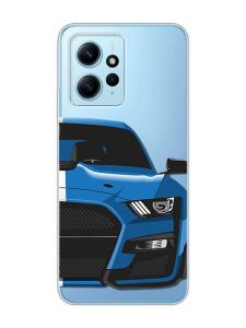 Прозорий чохол на Xiaomi Redmi Note 12 4G :: Авто синє (принт 229)