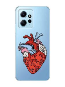 Прозорий чохол на Xiaomi Redmi Note 12 4G :: Серце анатомічне (принт 250)