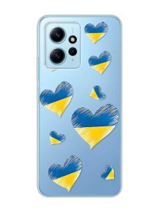 Прозорий чохол на Xiaomi Redmi Note 12 4G :: Сердечка. Україна (принт 258)