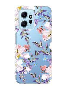 Прозорий чохол на Xiaomi Redmi Note 12 4G :: Квітковий малюнок (принт 272)