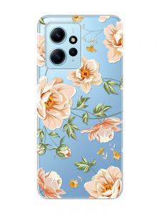 Прозорий чохол на Xiaomi Redmi Note 12 4G :: Квіти пастельні (принт 277)