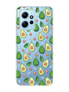 Прозорий чохол на Xiaomi Redmi Note 12 4G :: Авокадо з котиками (принт 301)