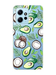 Прозорий чохол на Xiaomi Redmi Note 12 4G :: Авокадо і кокос (принт 303)