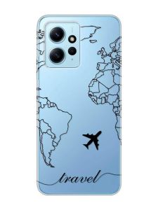 Прозорий чохол на Xiaomi Redmi Note 12 4G :: Карта. Контур (принт 330)