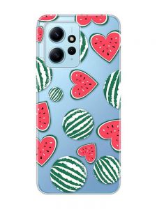 Прозорий чохол на Xiaomi Redmi Note 12 4G :: Кавуни сердечка (принт 343)