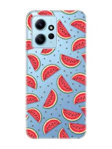 Прозорий чохол на Xiaomi Redmi Note 12 4G :: Кавуновий фон (принт 344)