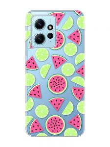 Прозорий чохол на Xiaomi Redmi Note 12 4G :: Кавуни и лайм (принт 345)