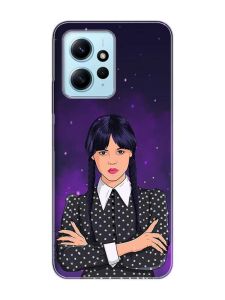Чохол на Xiaomi Redmi Note 12 4G :: Дівчина з косичками. Венздей (принт 208)