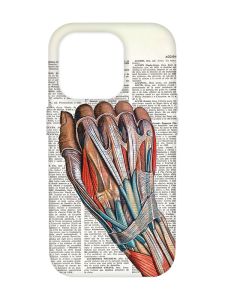 Матовий чохол з чорними боками на Apple iPhone 14 Pro Max :: Анатомія руки (принт 298)
