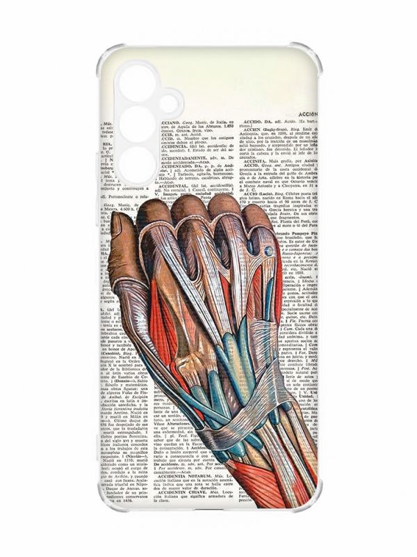 Чохол з потовщеними кутами на Samsung Galaxy A34 5G :: Анатомія руки (принт 298)