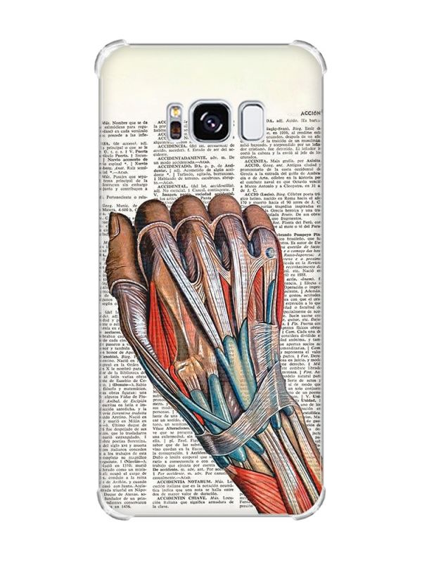 Чохол з потовщеними кутами на Samsung Galaxy S8 :: Анатомія руки (принт 298)
