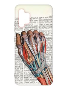 Матовий чохол з рожевими боками на Samsung Galaxy A32 :: Анатомія руки (принт 298)