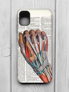 Матовий чохол з чорними боками на Samsung Galaxy A04E/A042 :: Анатомія руки (принт 298)